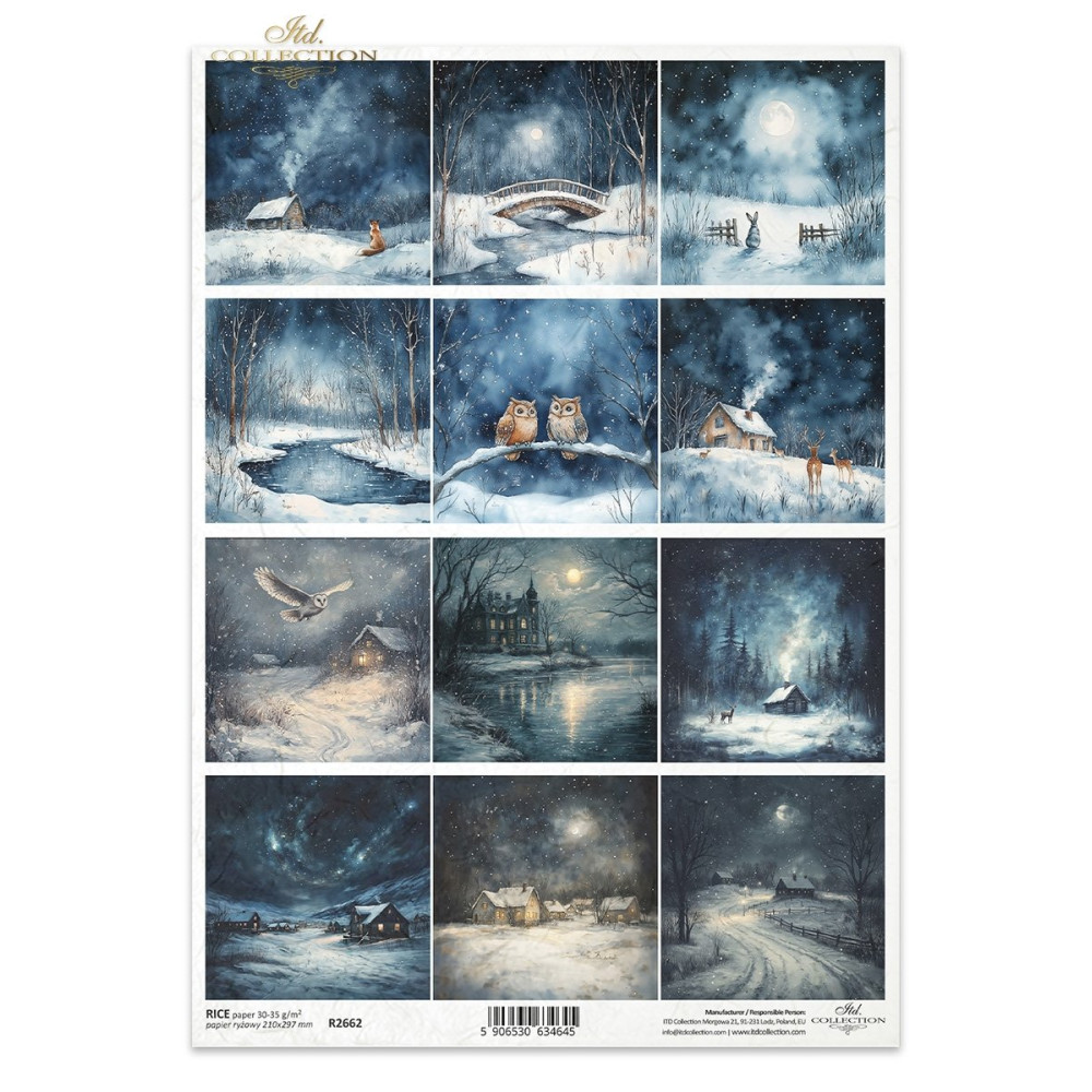 Decoupage rice paper A4 - ITD Collection - R2662