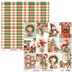 Scrapbooking paper 30,5 x 30,5 cm - Mintay - Holly Jolly 06