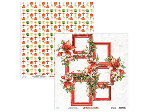 Scrapbooking paper 30,5 x 30,5 cm - Mintay - Holly Jolly 04
