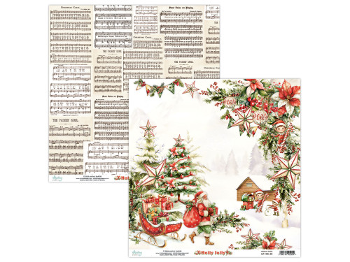 Papier do scrapbookingu 30,5 x 30,5 cm - Mintay - Holly Jolly 03