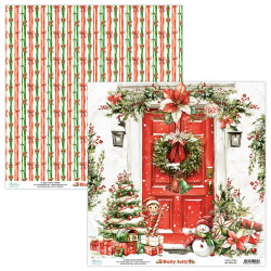 Scrapbooking paper 30,5 x 30,5 cm - Mintay - Holly Jolly 02
