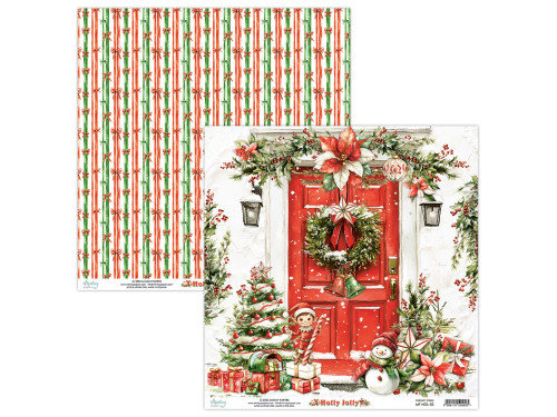 Scrapbooking paper 30,5 x 30,5 cm - Mintay - Holly Jolly 02
