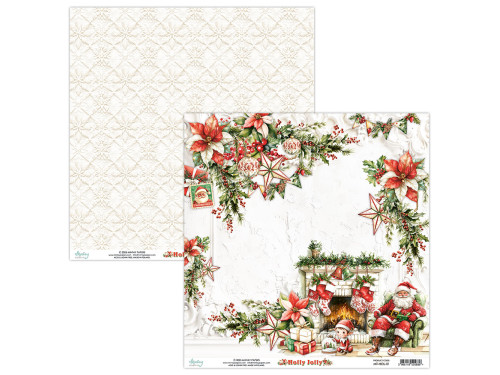 Scrapbooking paper 30,5 x 30,5 cm - Mintay - Holly Jolly 01