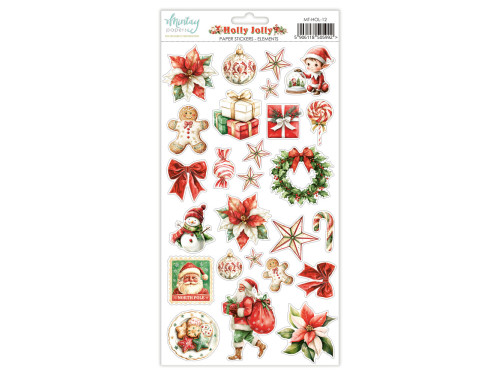 Set of paper stickers 15,2 x 20,3 cm - Mintay - Holly Jolly