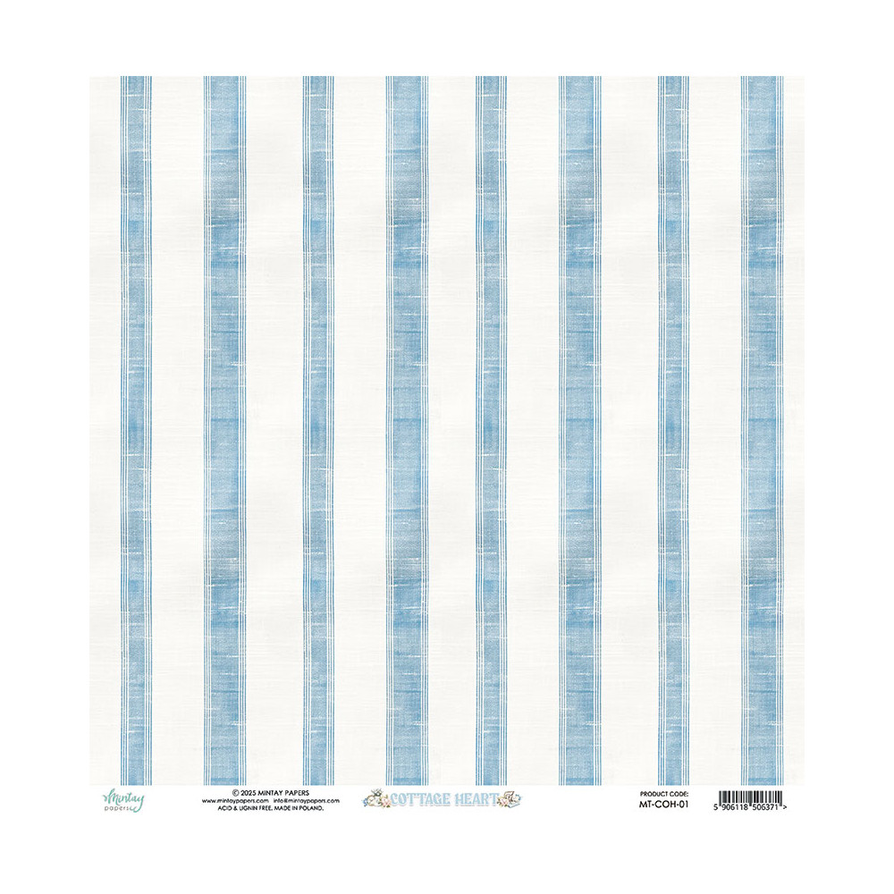Scrapbooking paper 30,5 x 30,5 cm - Mintay - Cottage Heart 01