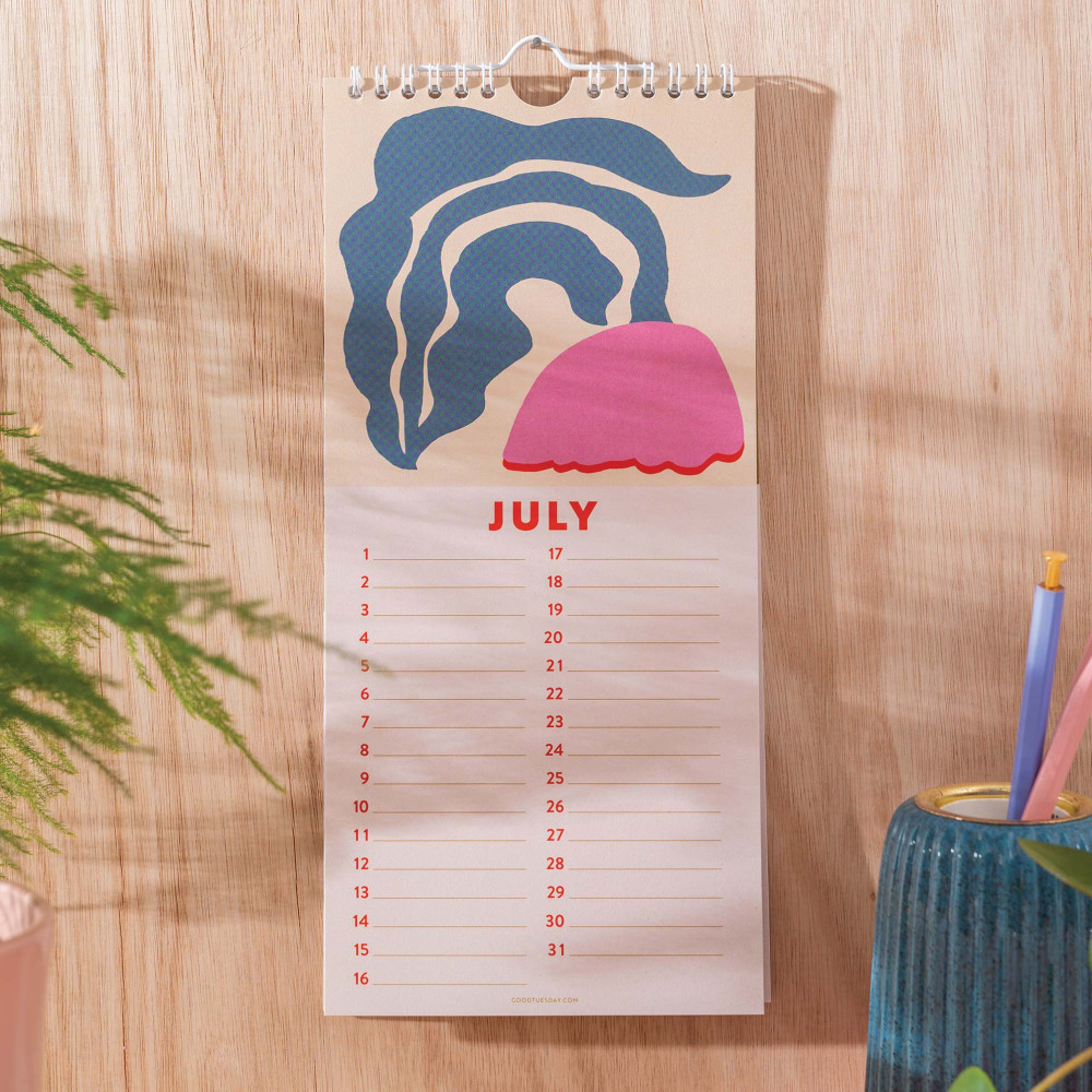 Kalendarz ścienny niedatowany Les Fleurs Birthday - Good Tuesday