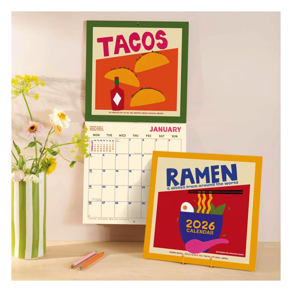 Wall Calendar Dishes Around the World 2026 - Good Tuesday