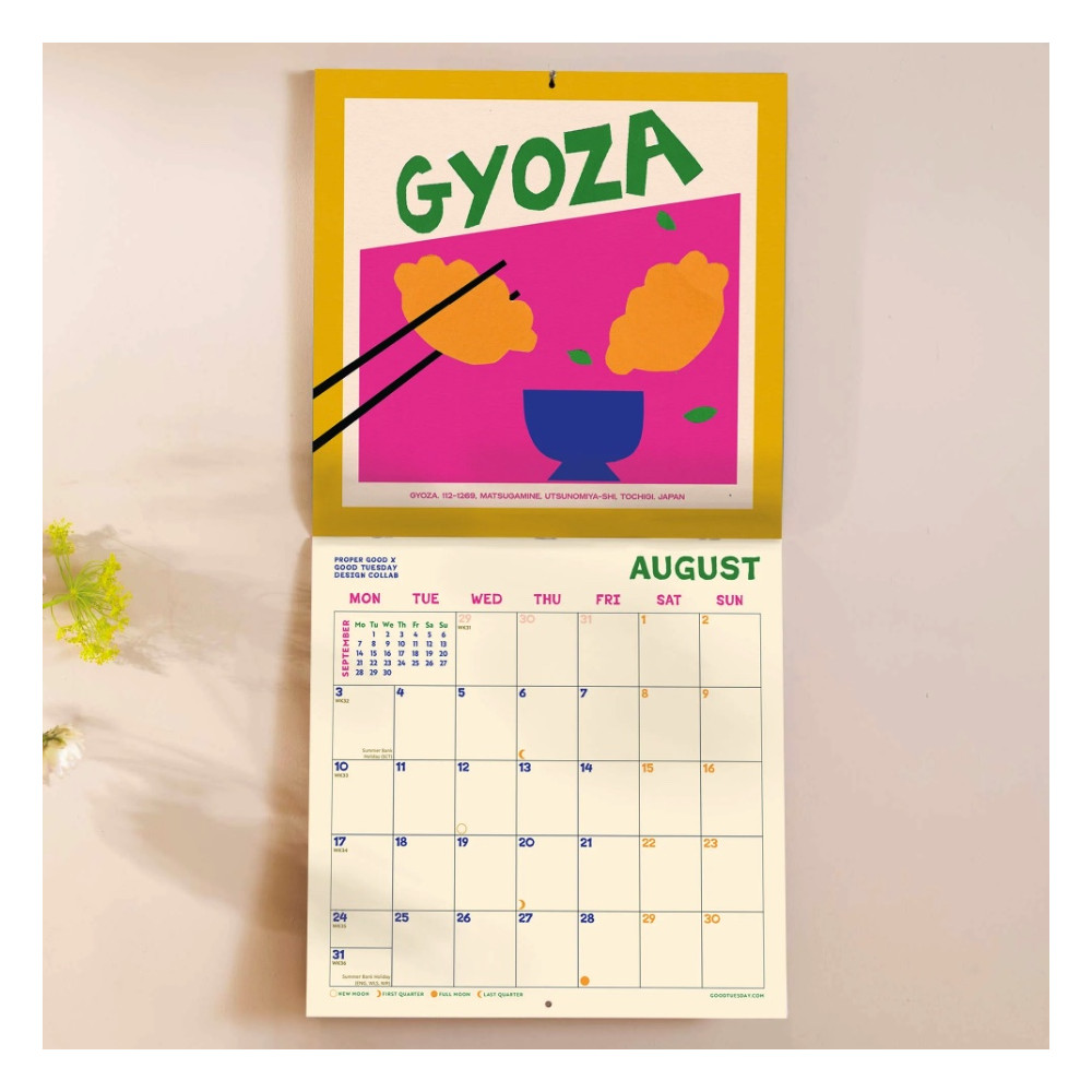 Wall Calendar Dishes Around the World 2026 - Good Tuesday