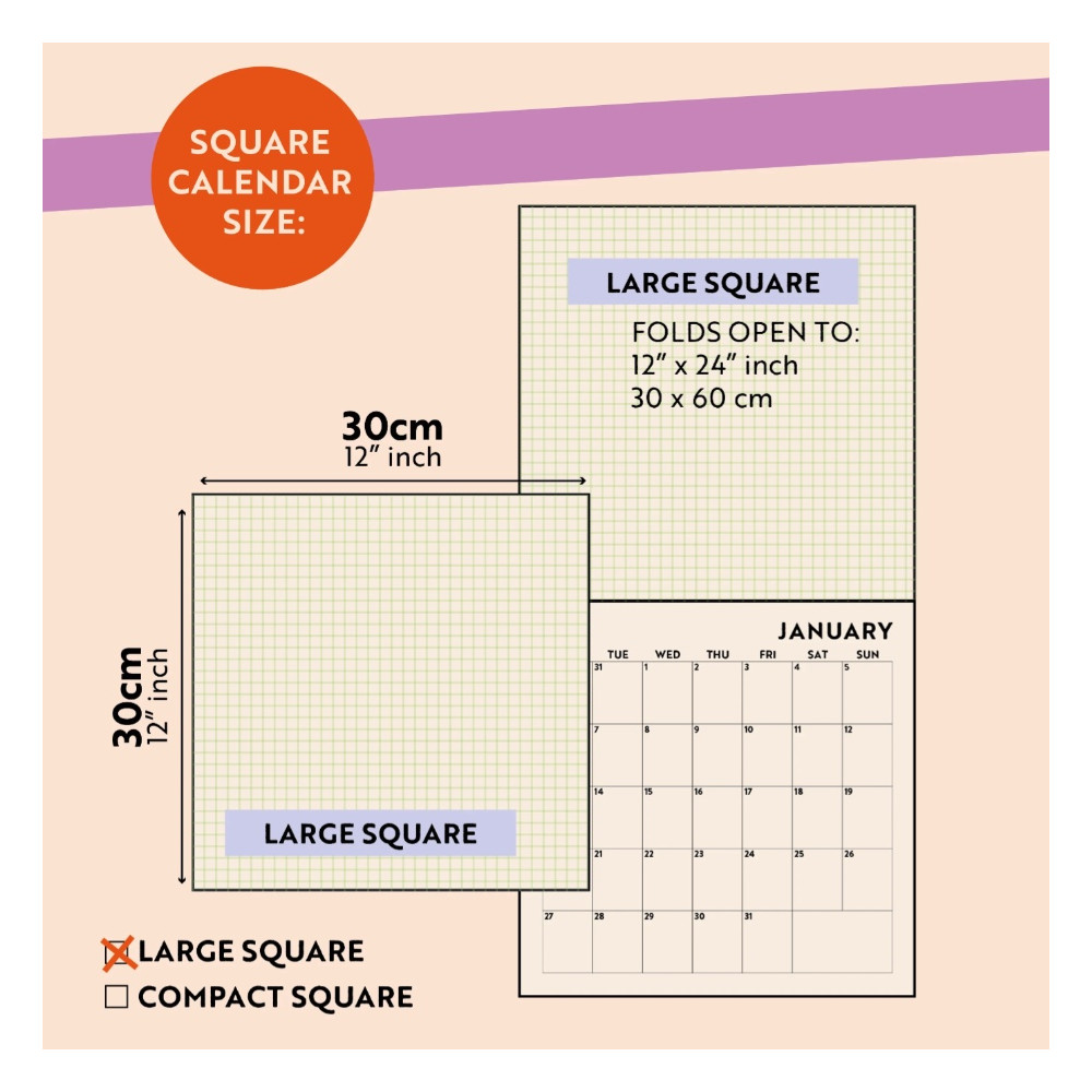 Kalendarz ścienny La Dolce Vita 2026 30 x 30 cm - Good Tuesday