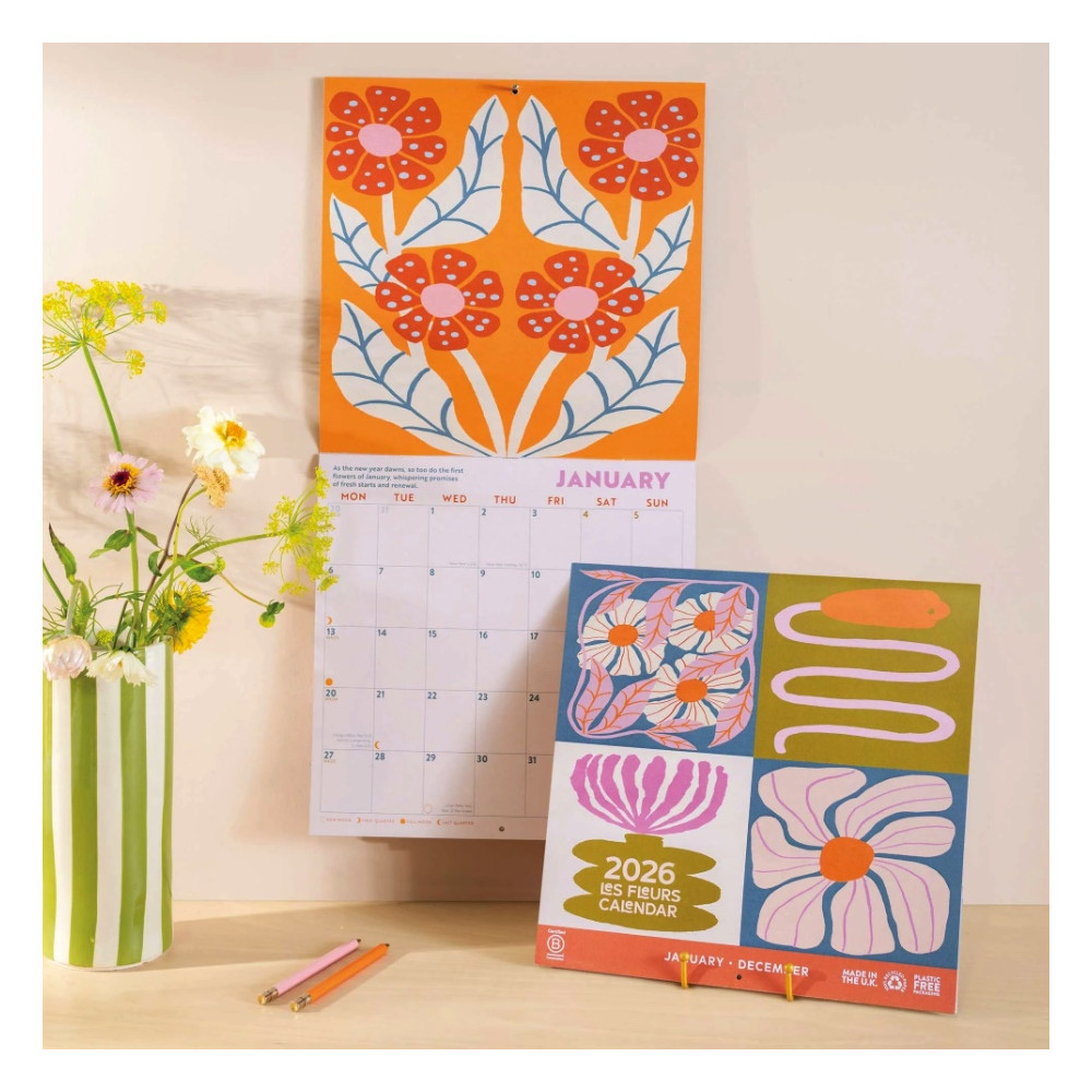 Wall Calendar Les Fleurs 2026 - Good Tuesday