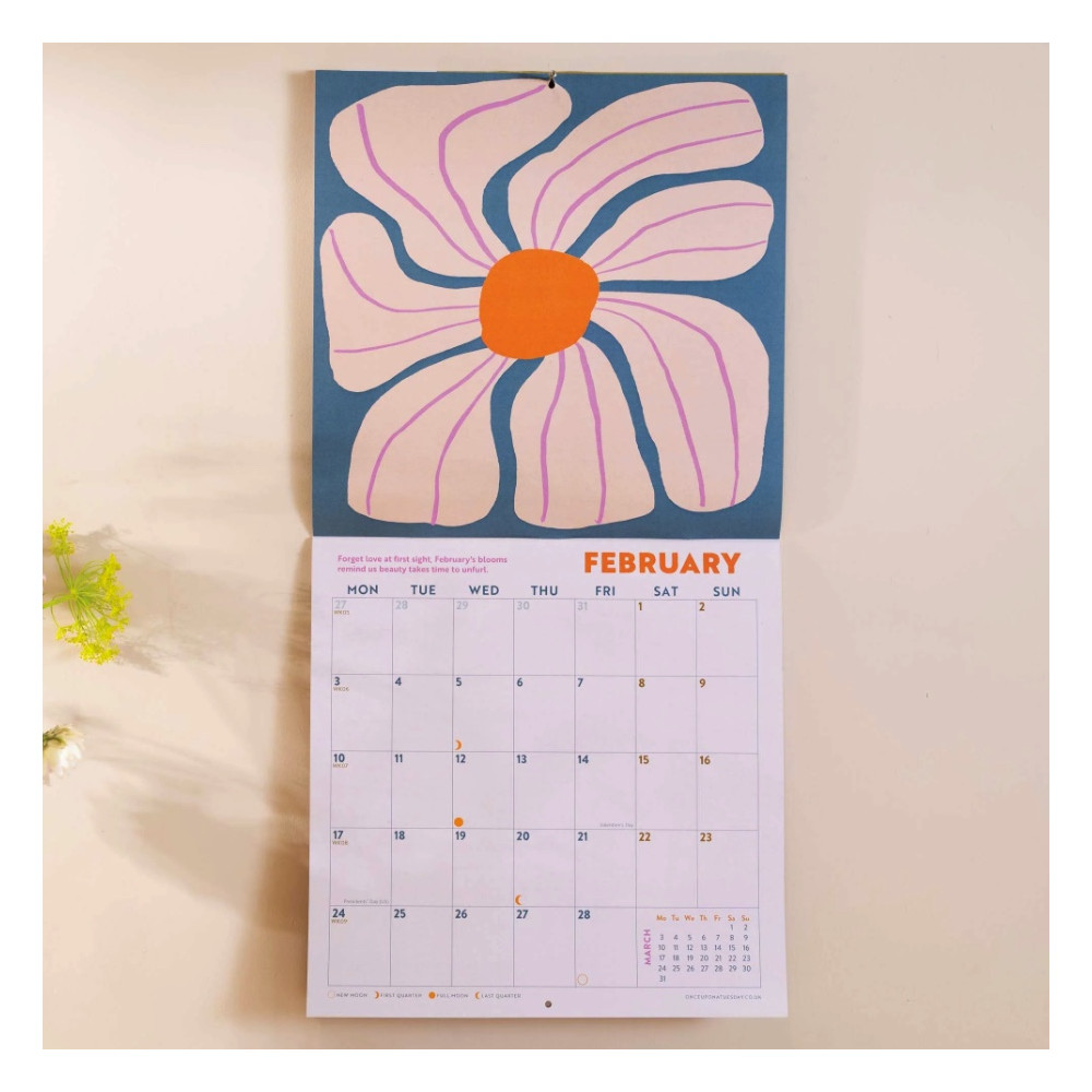 Wall Calendar Les Fleurs 2026 - Good Tuesday