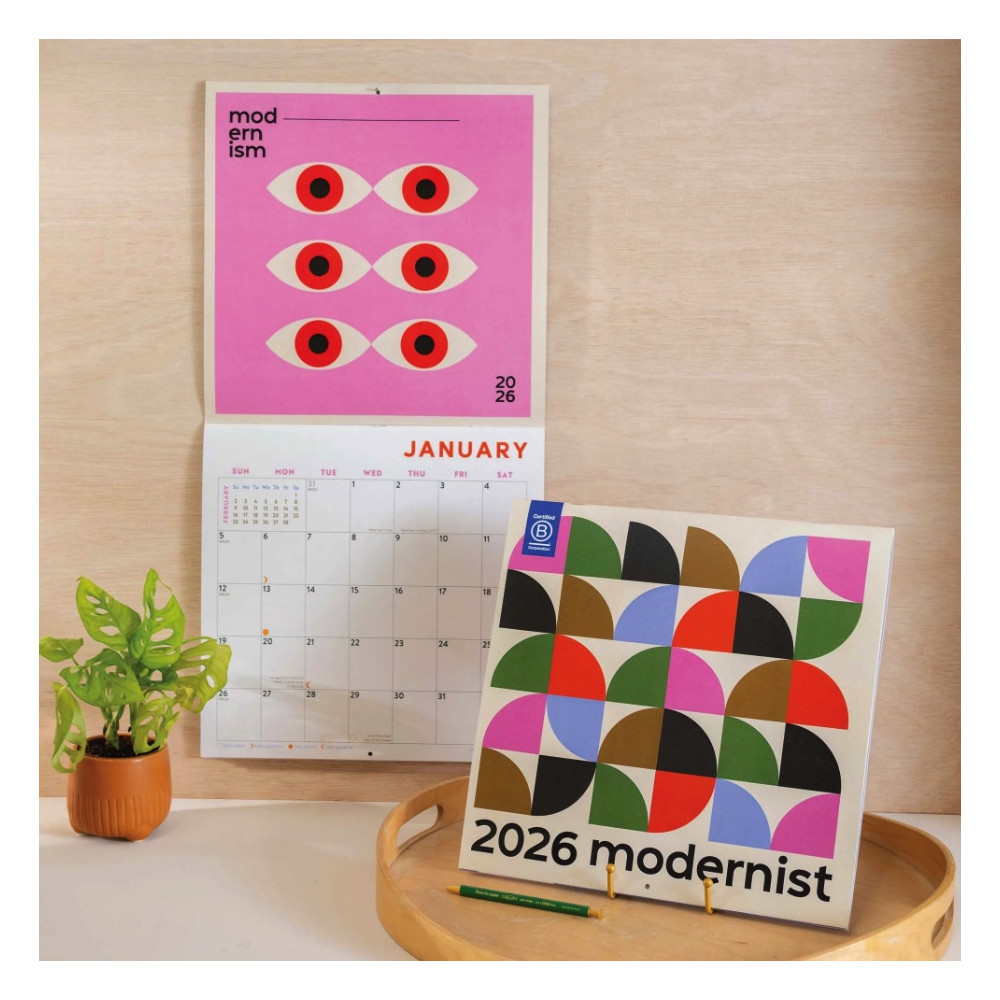 Wall Calendar Modernist Bauhaus Art 2026 - Good Tuesday