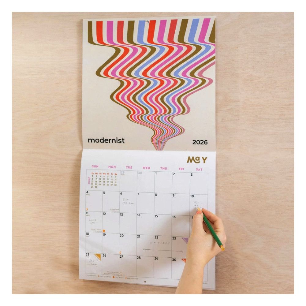 Wall Calendar Modernist Bauhaus Art 2026 - Good Tuesday