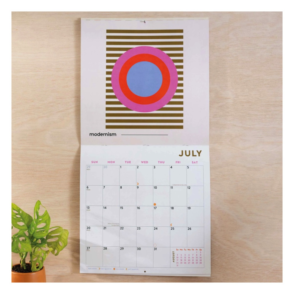 Wall Calendar Modernist Bauhaus Art 2026 - Good Tuesday