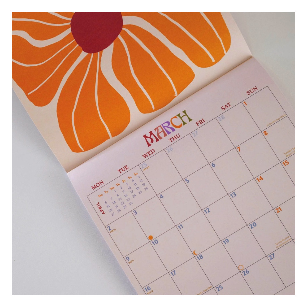 Wall Calendar Modern Botanical Design 2026 21 x 21 cm - Good Tuesday