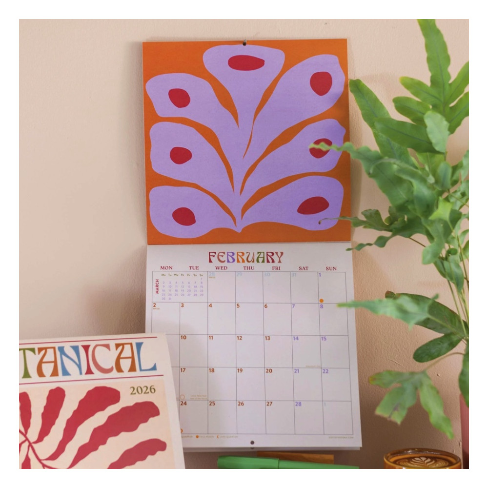 Wall Calendar Modern Botanical Design 2026 21 x 21 cm - Good Tuesday