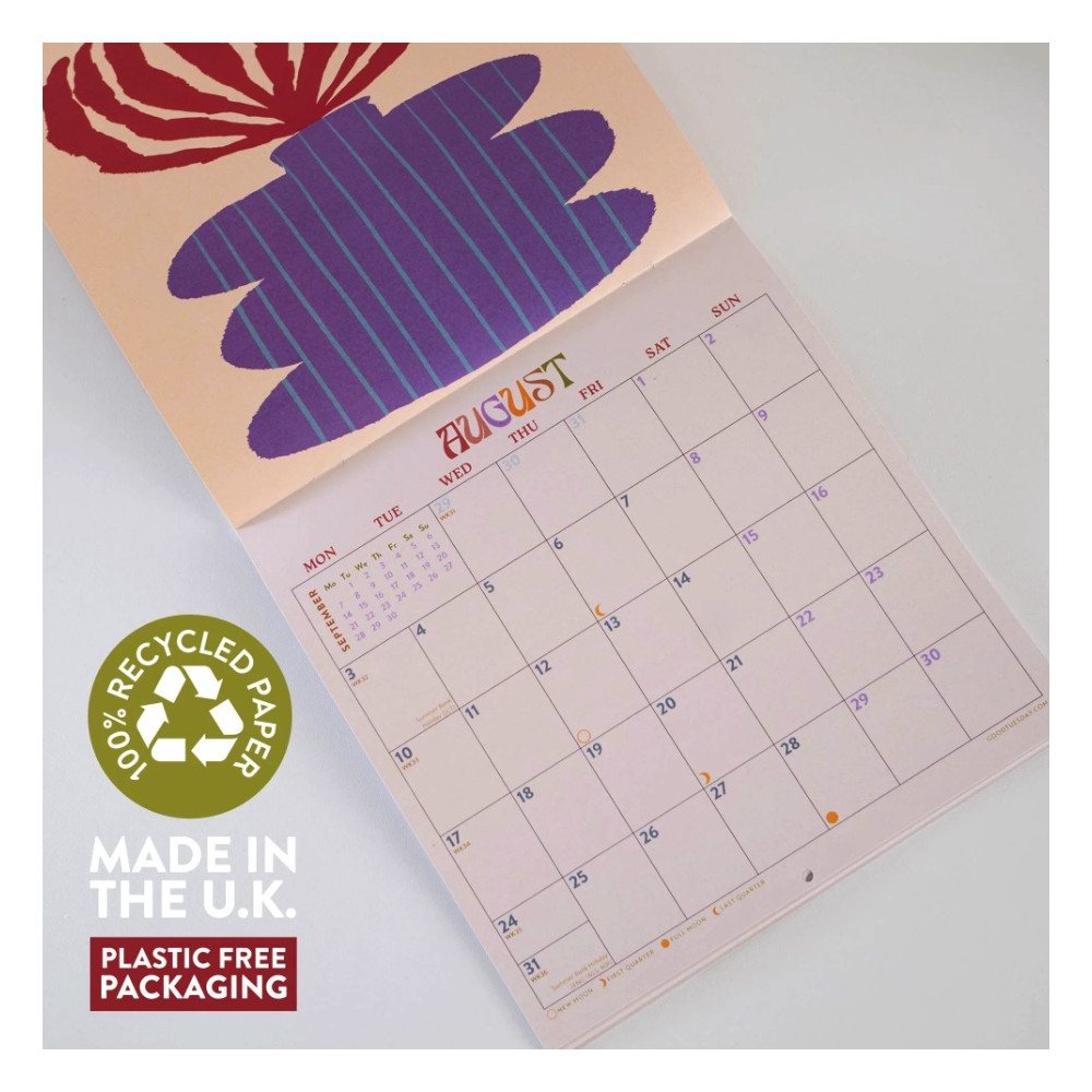 Wall Calendar Modern Botanical Design 2026 21 x 21 cm - Good Tuesday