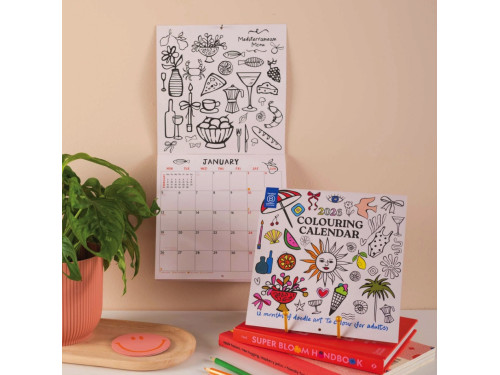 Wall Calendar Colouring Creative Arts 2026 21 x 21 cm - Good Tuesday
