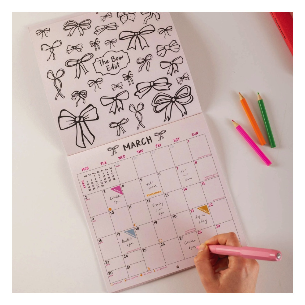 Wall Calendar Colouring Creative Arts 2026 21 x 21 cm - Good Tuesday