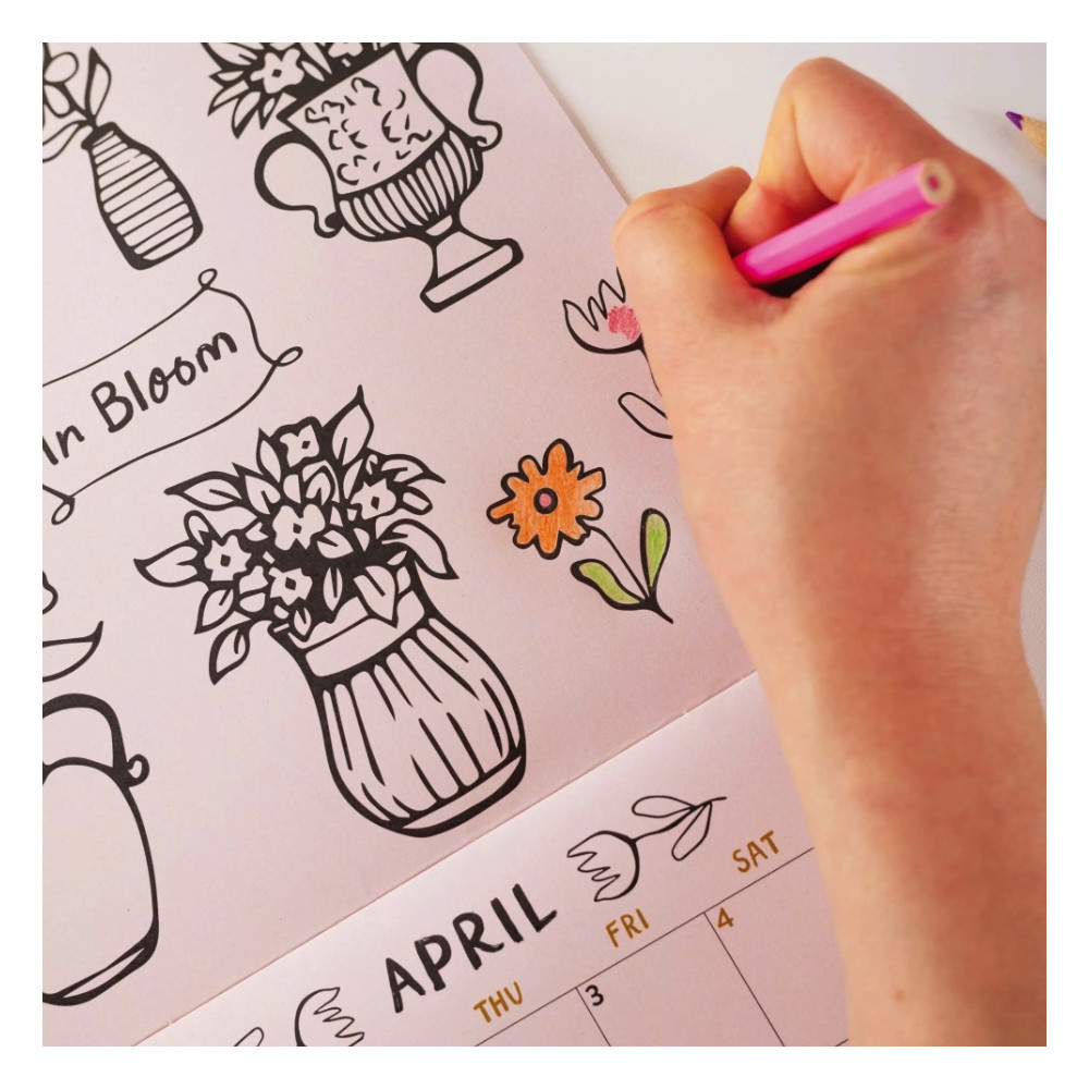 Wall Calendar Colouring Creative Arts 2026 21 x 21 cm - Good Tuesday