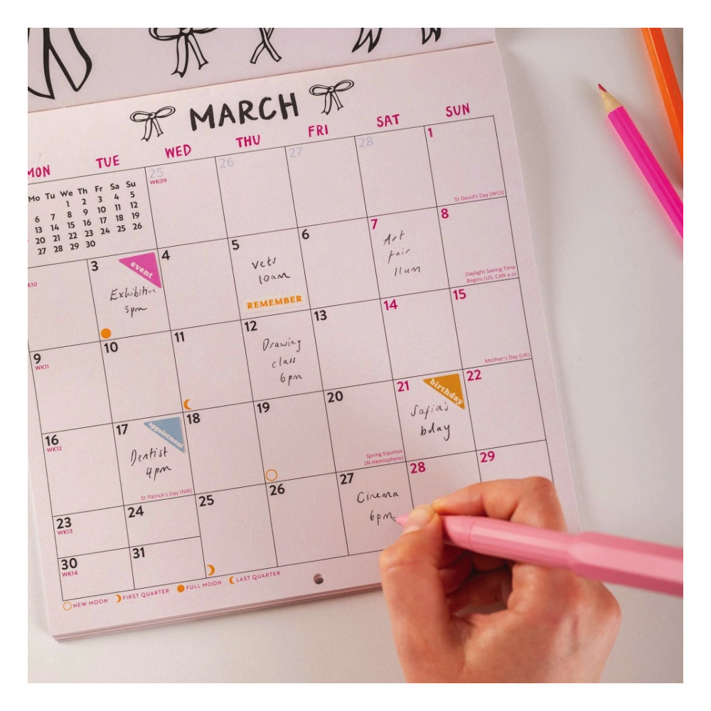 Wall Calendar Colouring Creative Arts 2026 21 x 21 cm - Good Tuesday