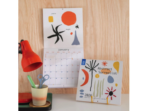Wall Calendar Abstract Surrealist 2026 21 x 21 cm - Good Tuesday