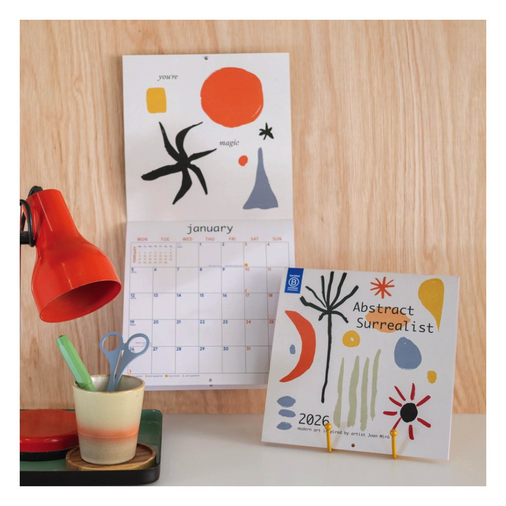 Wall Calendar Abstract Surrealist 2026 21 x 21 cm - Good Tuesday