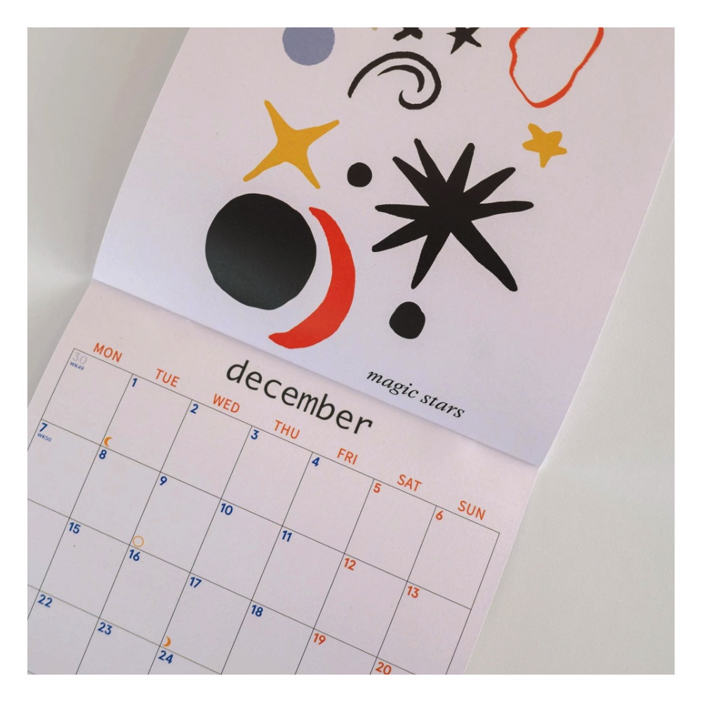 Wall Calendar Abstract Surrealist 2026 21 x 21 cm - Good Tuesday