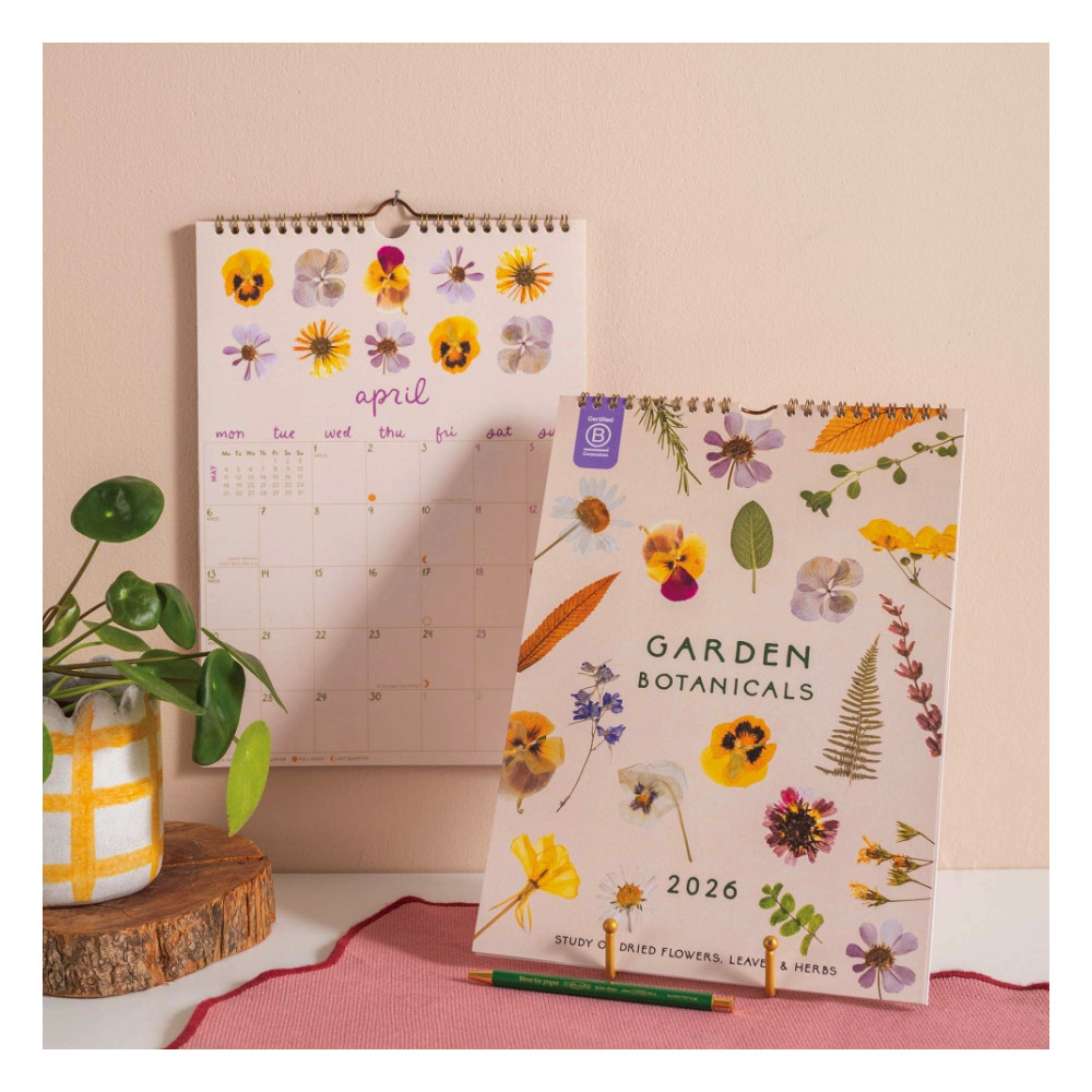 Wall Calendar Garden Botanicals 2026 A4 - Good Tuesday