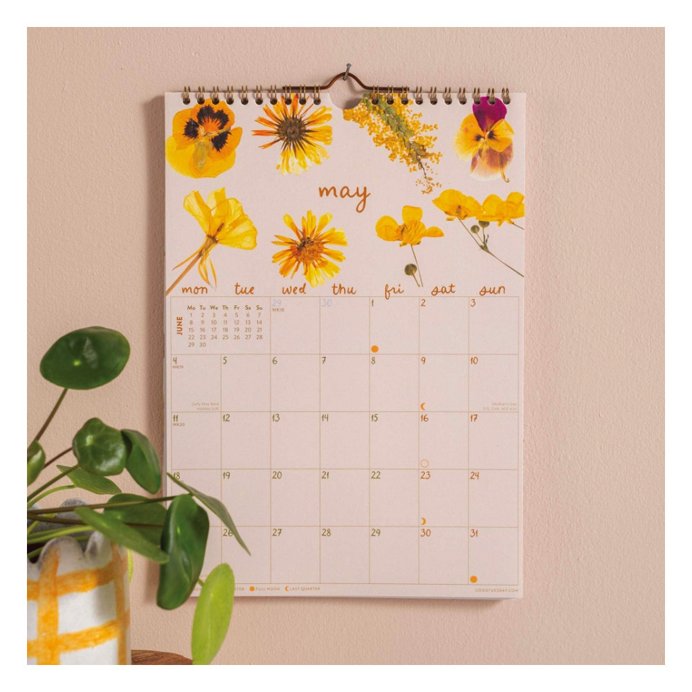 Wall Calendar Garden Botanicals 2026 A4 - Good Tuesday