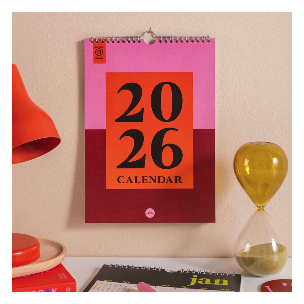 Kalendarz ścienny Bold Block 2026 A4 - Good Tuesday
