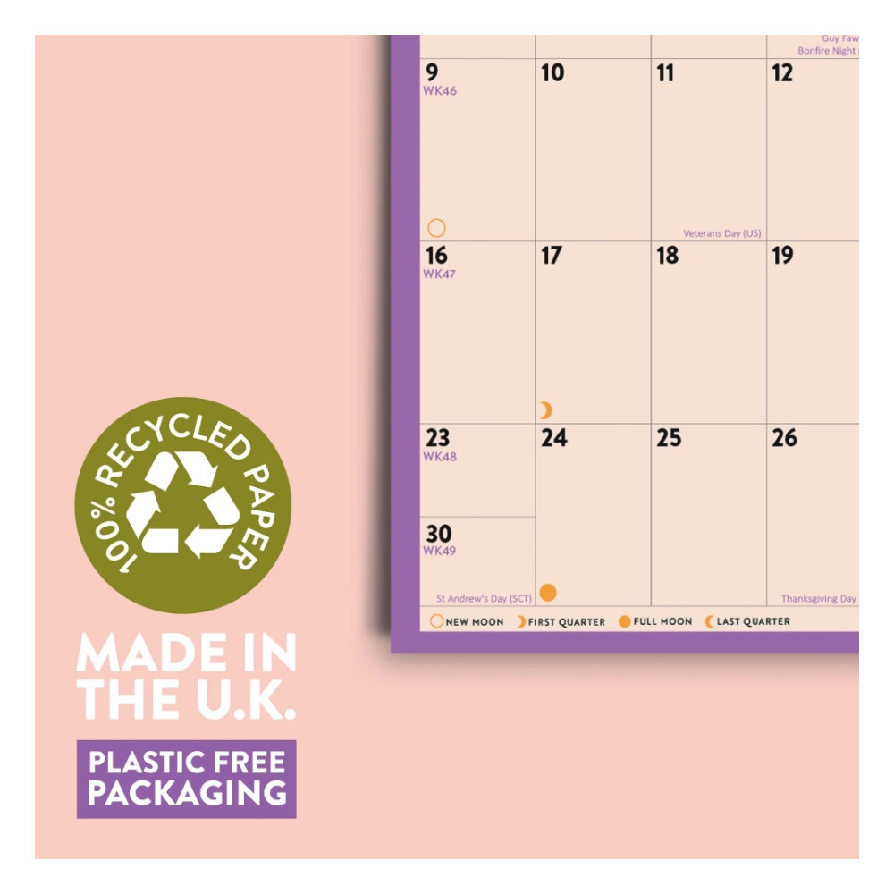 Wall Calendar Bold Block 2026 A4 - Good Tuesday