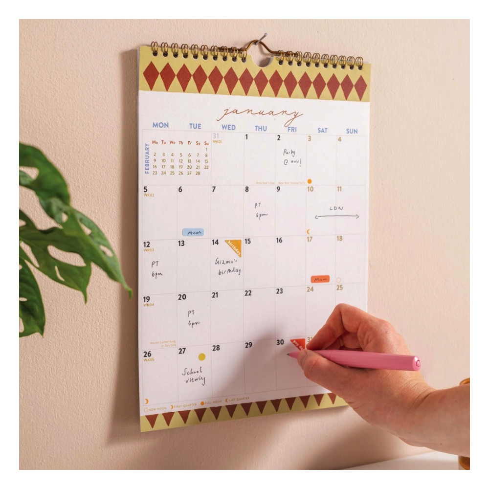 Wall Calendar Boho Nouveau 2026 A4 - Good Tuesday