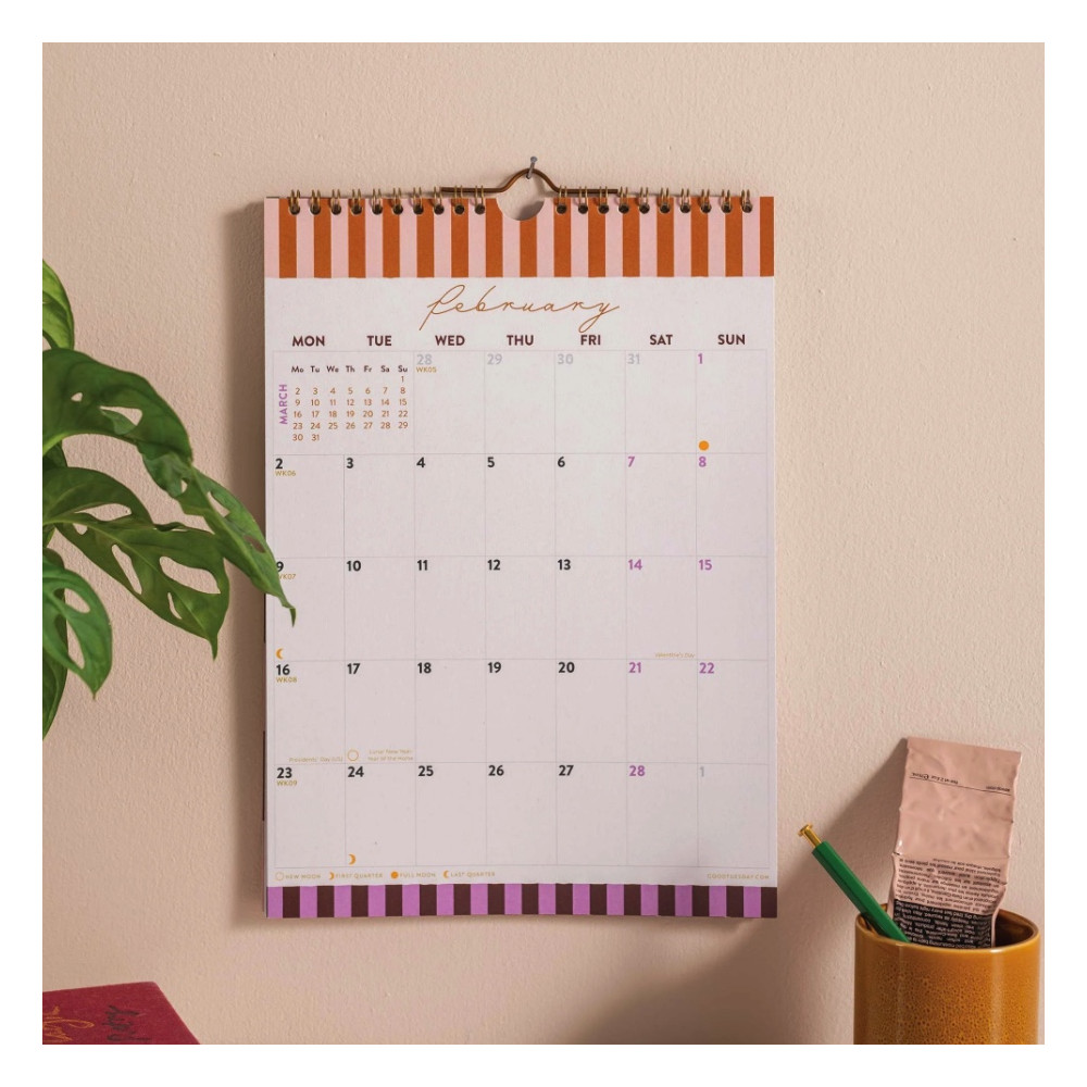 Wall Calendar Boho Nouveau 2026 A4 - Good Tuesday