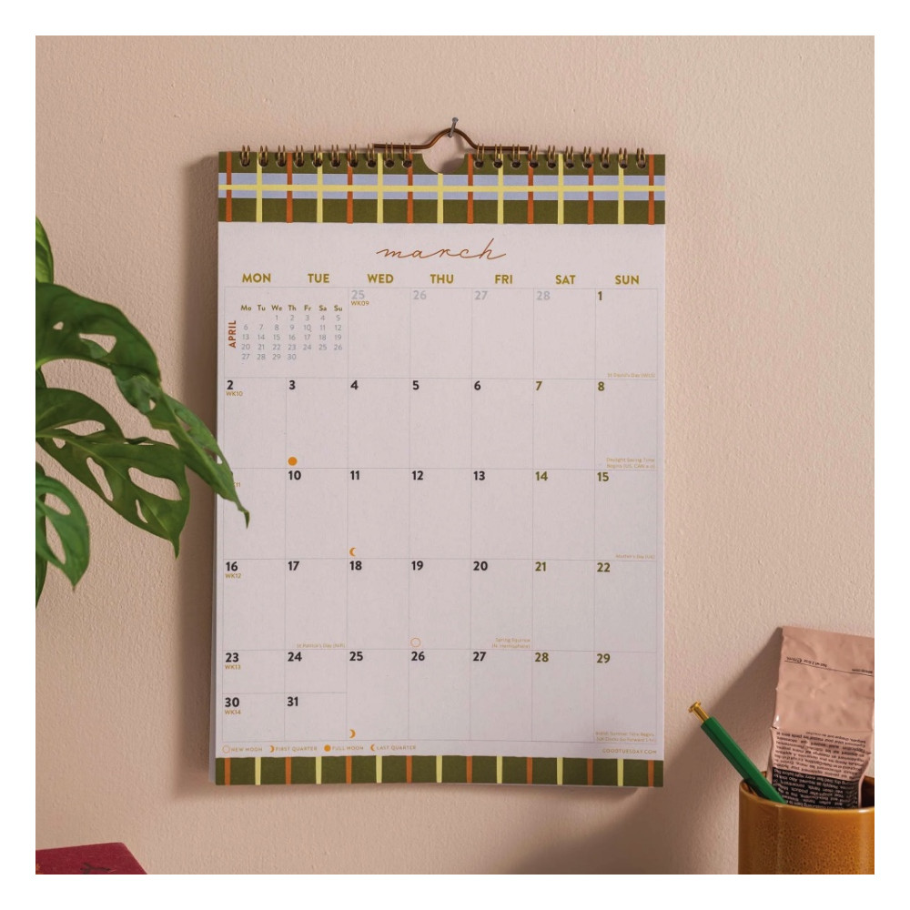 Wall Calendar Boho Nouveau 2026 A4 - Good Tuesday