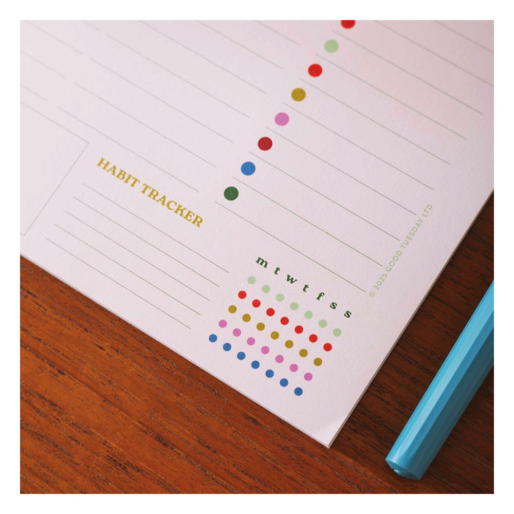 Weekly Planner Pad Work Hard Play Nice A4 - Good Tuesday