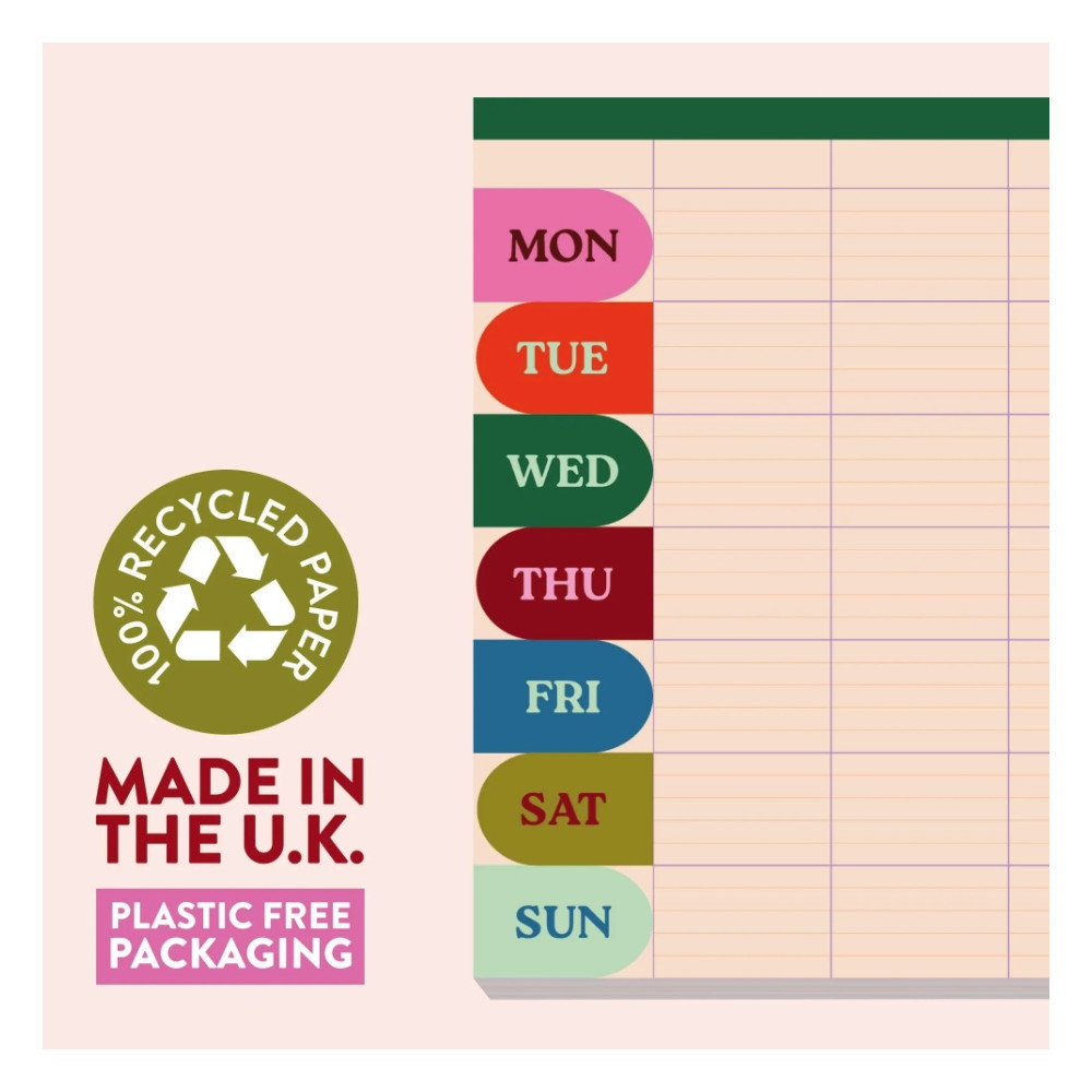 Monthly Planner Pad Work Hard Play Nice A4 - Good Tuesday