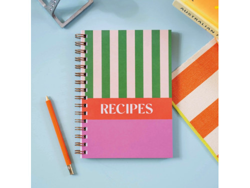 Recipe Book Journal Cabana Stripe A5 - Good Tuesday