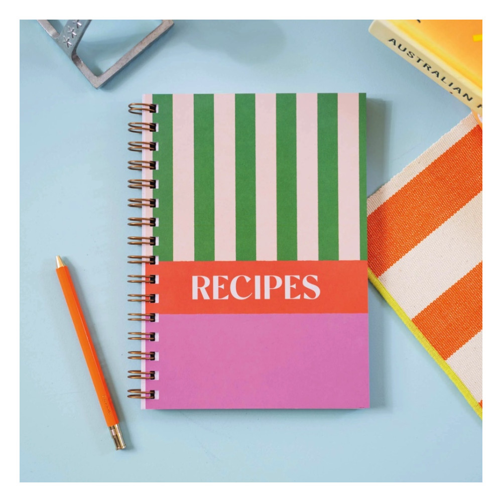 Recipe Book Journal Cabana Stripe A5 - Good Tuesday