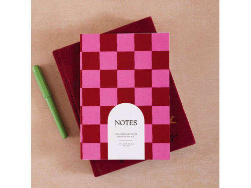 Notatnik Burgundy Check A5 - Good Tuesday - miękka okładka 90 g