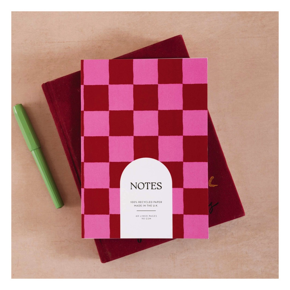 Notatnik Burgundy Check A5 - Good Tuesday - miękka okładka 90 g