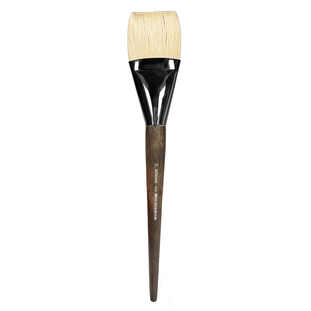Flat natural bristle 2402F series brush - Renesans - no. 24