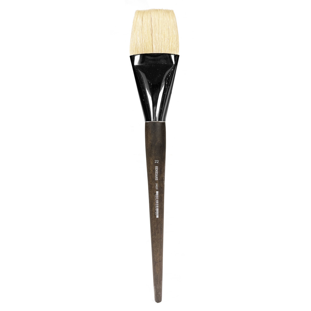 Flat natural bristle 2402F series brush - Renesans - no. 22
