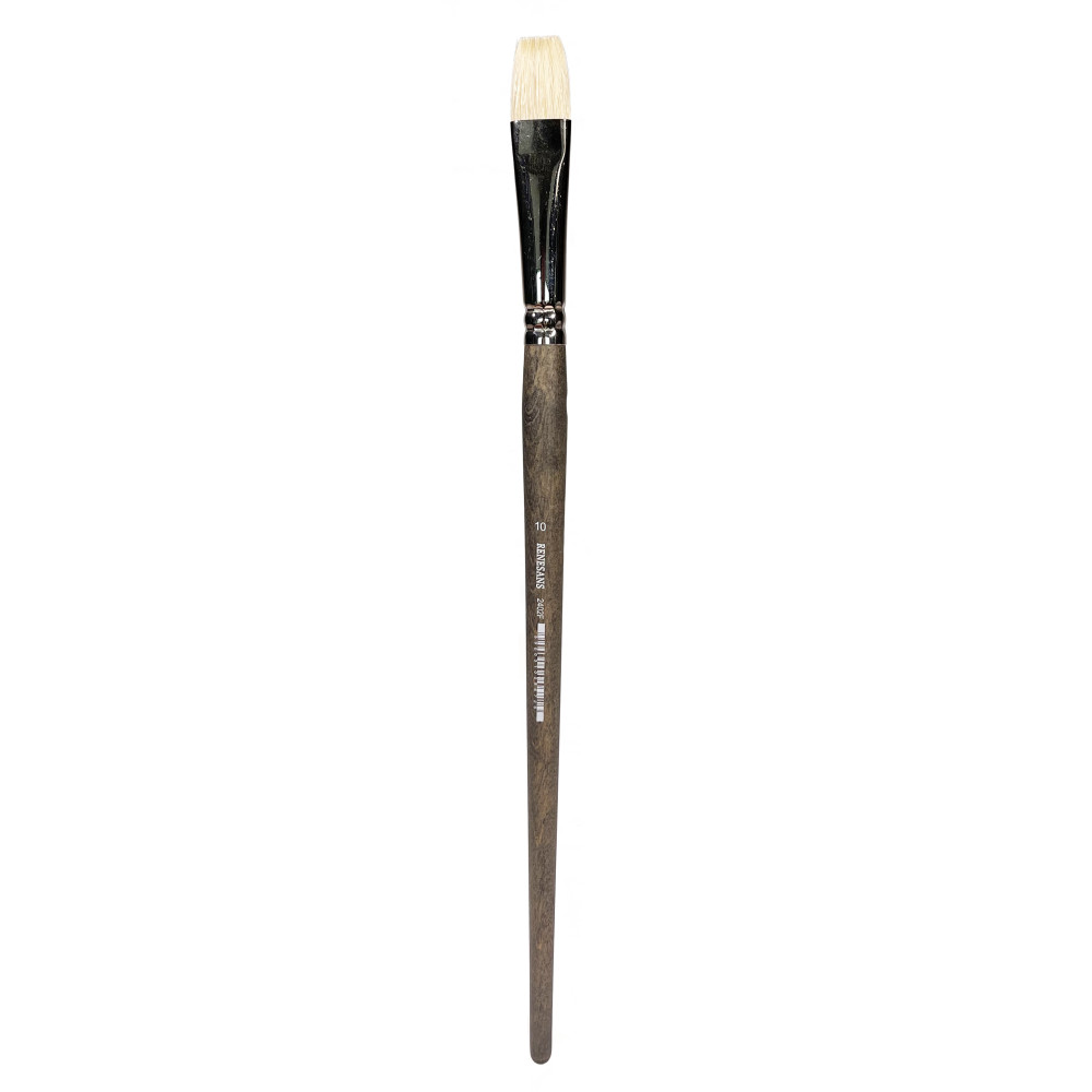 Flat natural bristle 2402F series brush - Renesans - no. 10