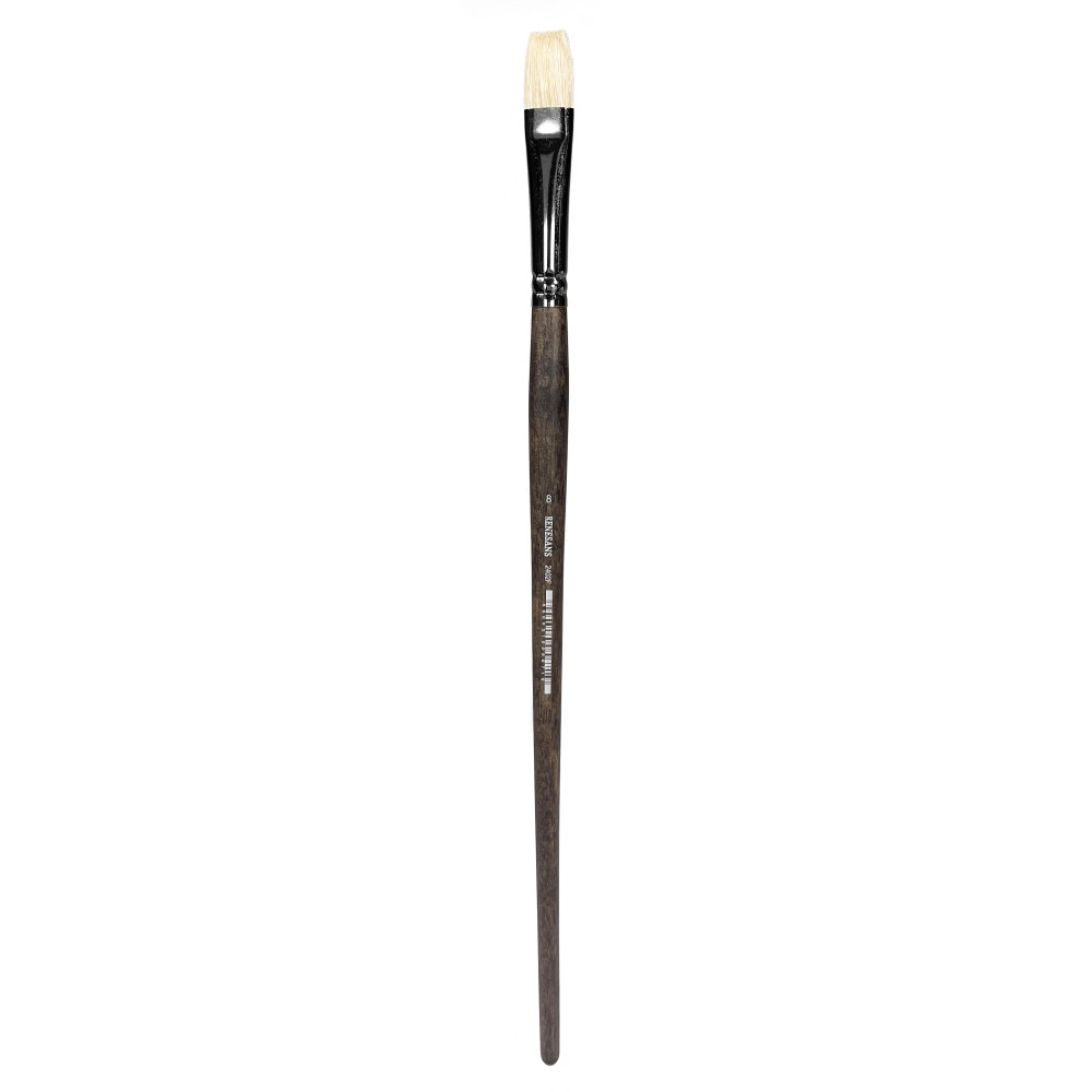 Flat natural bristle 2402F series brush - Renesans - no. 8