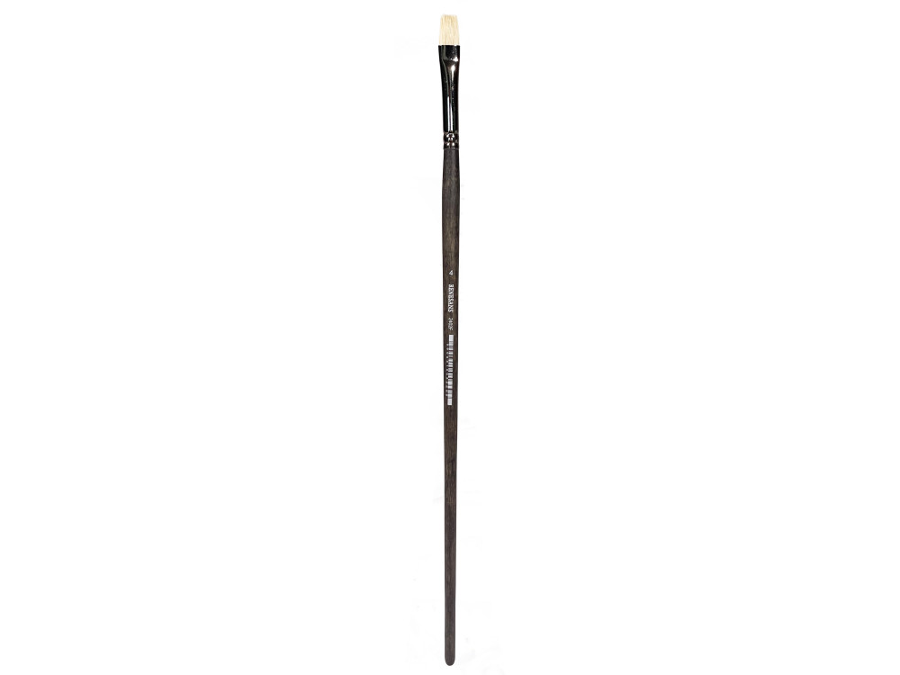 Flat natural bristle 2402F series brush - Renesans - no. 4
