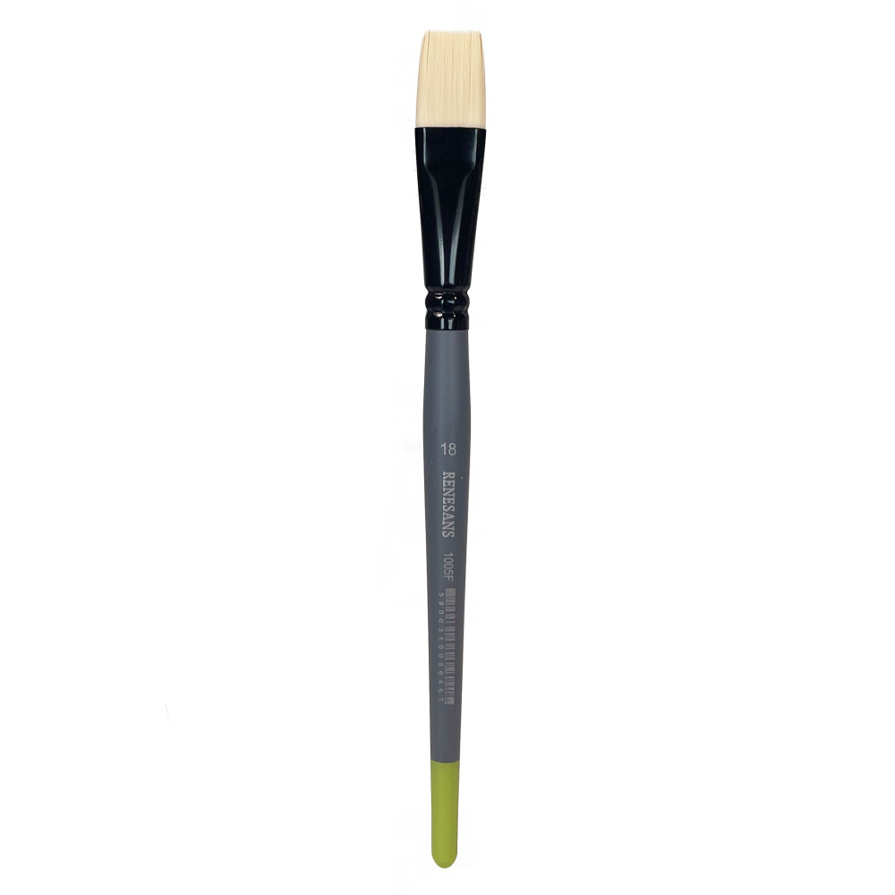 Flat synthetic bristle 1005F series brush - Renesans - no. 18