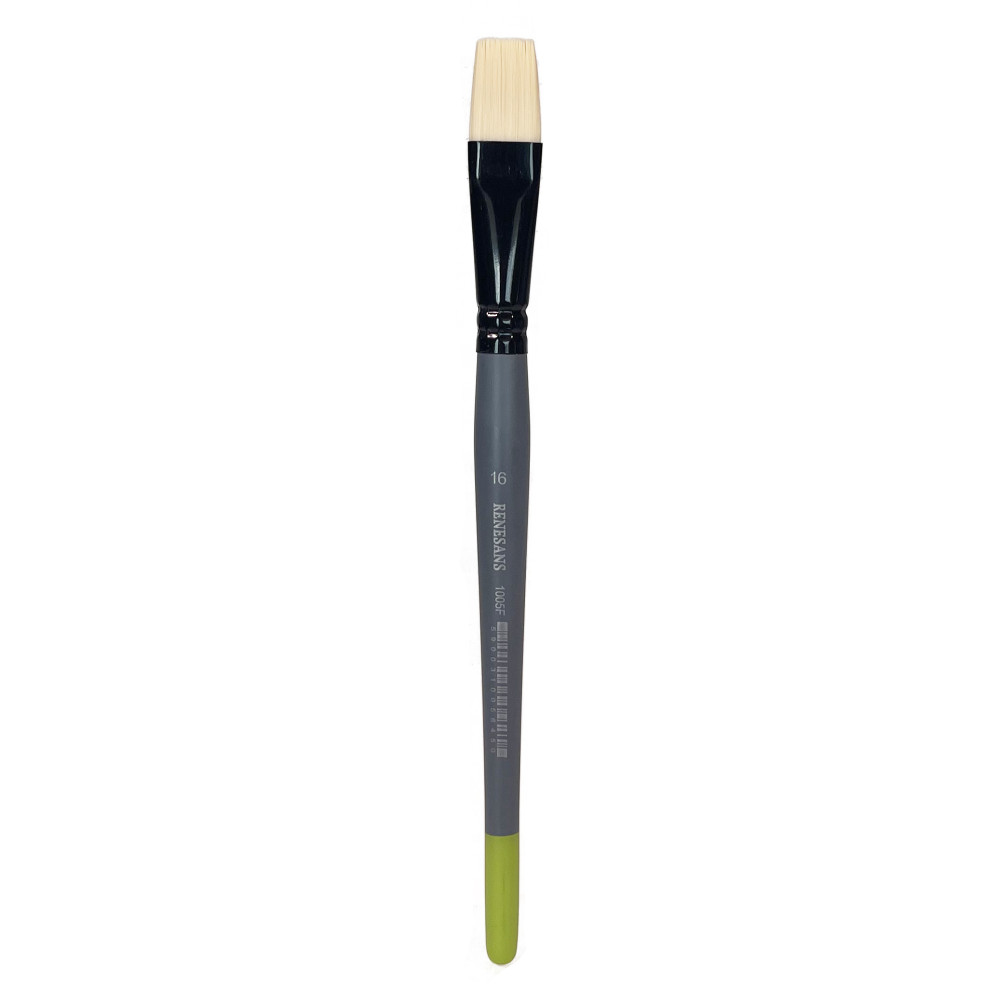Flat synthetic bristle 1005F series brush - Renesans - no. 16