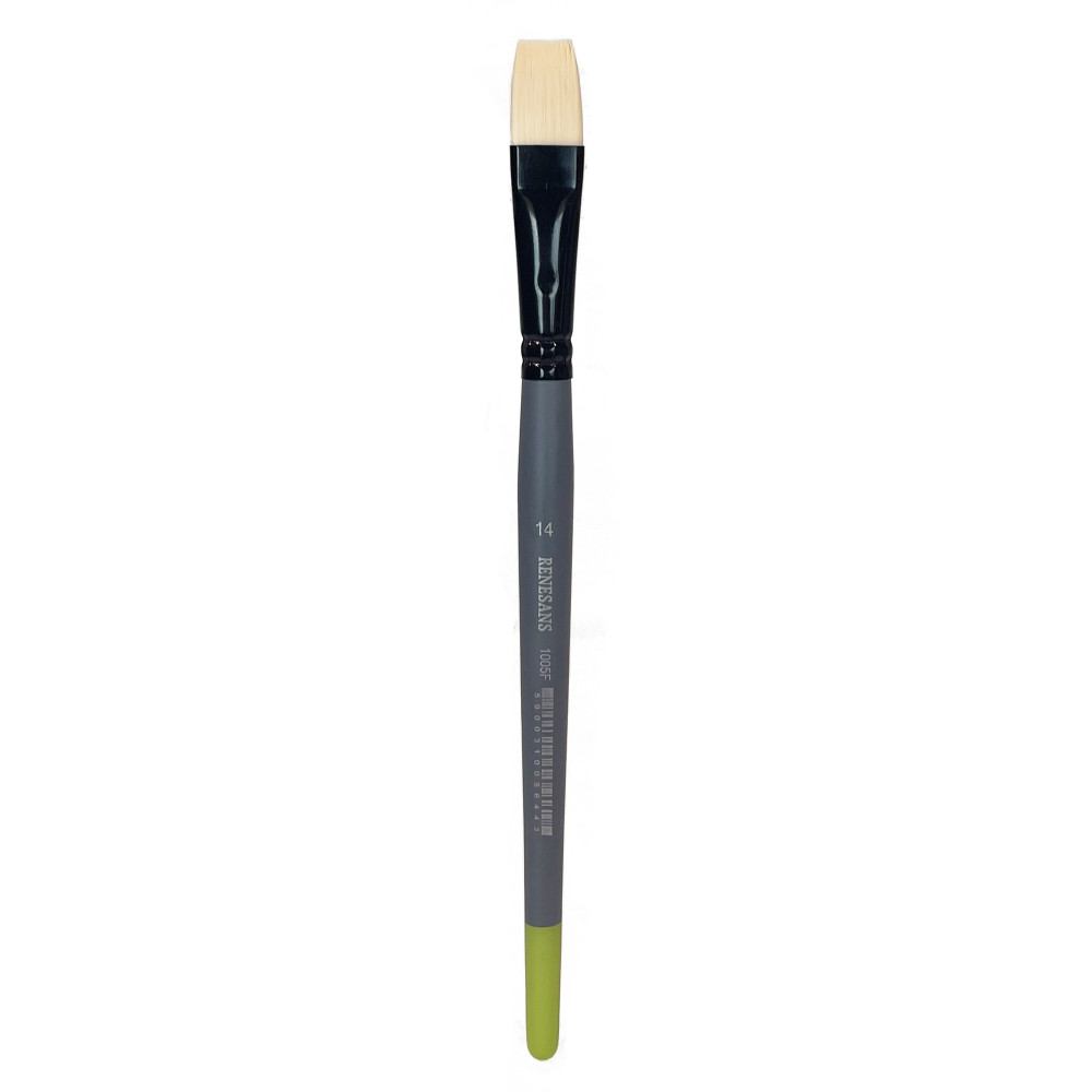 Flat synthetic bristle 1005F series brush - Renesans - no. 14
