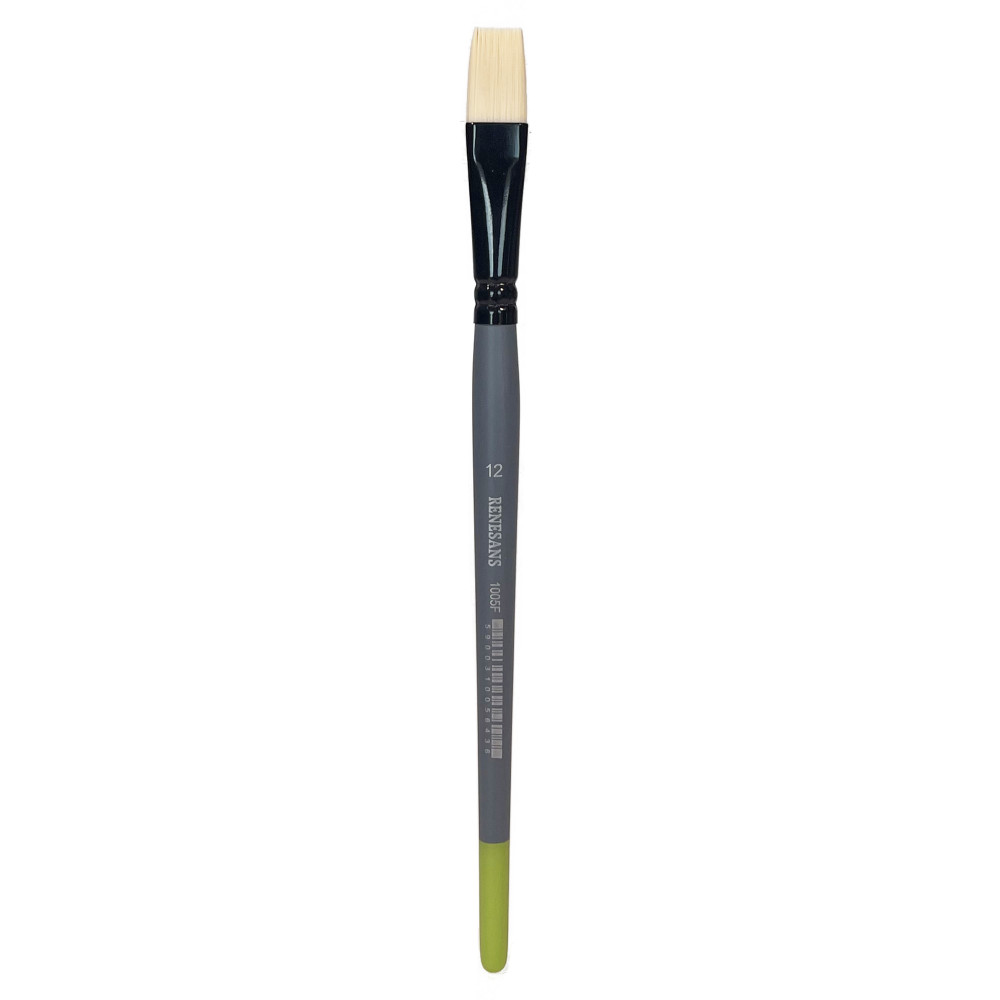 Flat synthetic bristle 1005F series brush - Renesans - no. 12